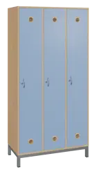 SSLN - 180 - 90 šatní skříň 3-dvéřová, 1800x900x400 mm, kovové nohy, korpus bříza irská, dvířka blan